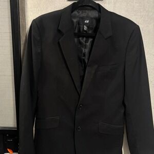 H&M Men's Suit Jacket Single Breasted Black Size 34R